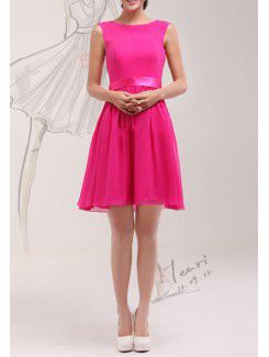 Chiffon Jewel Short A-line Cocktail Dress